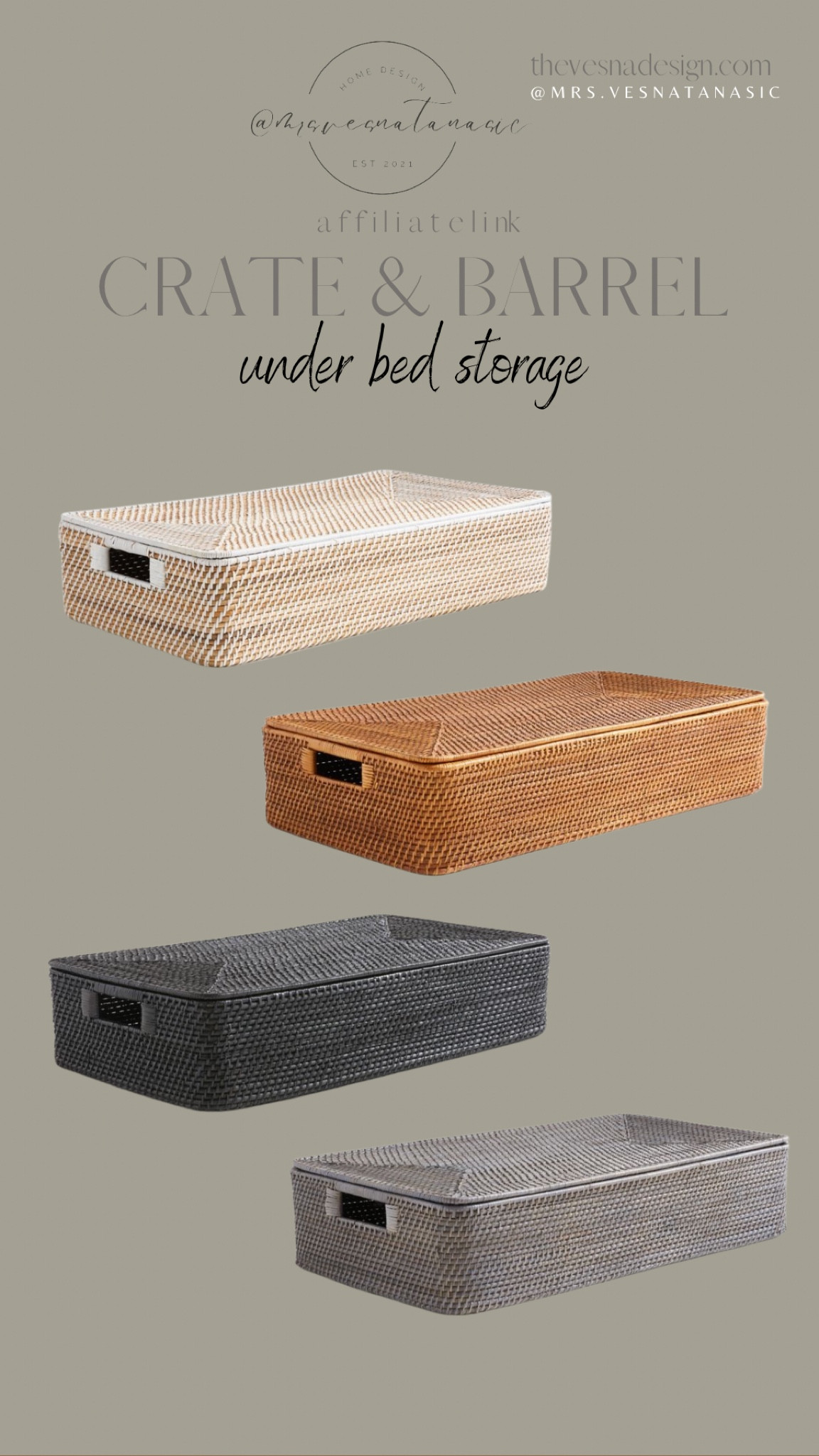 Obsessed with these under bed storage lidded baskets! 

Baskets, storage, under bed, basket, storage basket, bedroom, organization, cleaning, linen closet, closet, bed, crate & barrel, 

#LTKstyletip #LTKhome #LTKFind