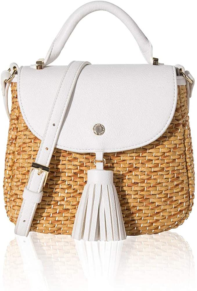 Straw Handbag for Women Woven Bag Summer Beach Bag Crossbody Purse by The Lovely Tote Co. | Amazon (US)