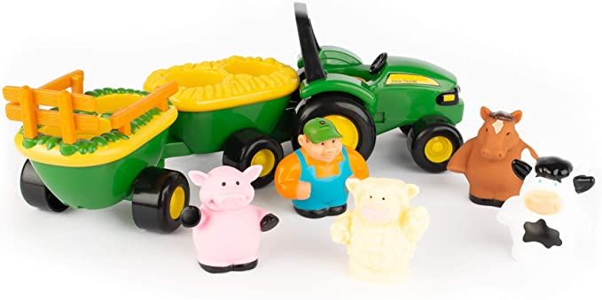 John Deere Animal Sounds Hayride Musical Tractor Toy with Farm Animals, 12 Months and Up | Amazon (US)