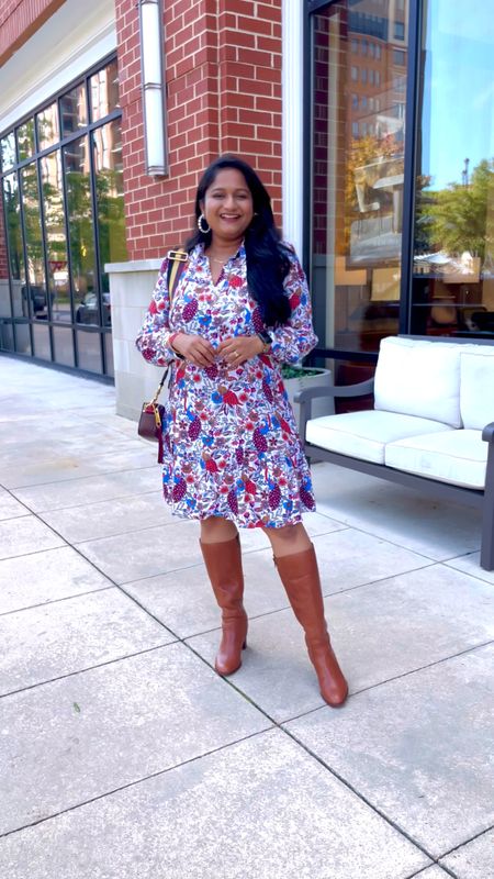 Thanksgiving outfit idea #2 

@loft swing dress in size S (I should have sized up to a M for more length) @madewell leather knee high boots @marcjacobs bag 

Holiday dress, holiday outfits, love loft  

#LTKHoliday #LTKmidsize #LTKHolidaySale