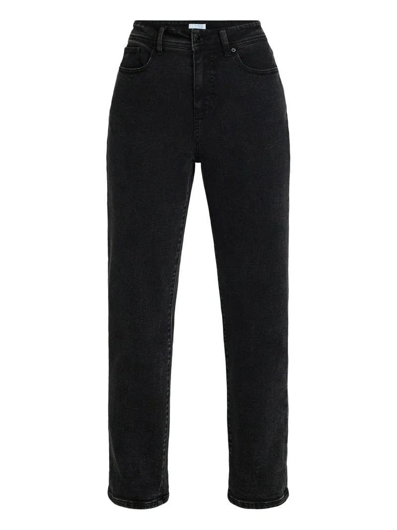 Time and Tru Women's High Rise Relaxed Boyfriend Jeans, 26" Inseam, Sizes 0-20 | Walmart (US)