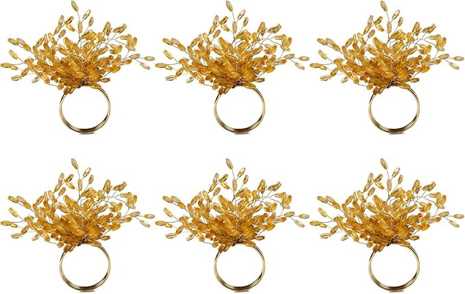 DII Christmas Thanksgiving Holiday Tabletop Décor Collection Decorative Napkin Ring Holder Set, ... | Amazon (US)