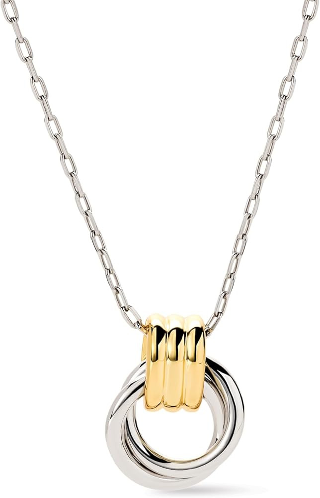 Ana Luisa Pendant Necklaces - 14K Gold Plated & Silver Rhodium Necklace - Pearl, Heart, Circle, M... | Amazon (US)