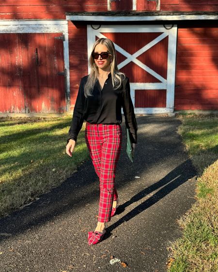🎄🎅🏻 ‘tis the season for tartan plaid! A long time staple in my holiday ensembles, and this year’s version is so cute! 😍

This outfit is all business on top and “party” on the bottom, just the way I like it!

🎄❤️ I love the length of these cropped pants and these SHOES!! So comfortable and easy on your wallet. Snag them if you can! Sizes are running out quickly 🏃🏼‍♀️🛍️ 

🦃❤️ I hope everyone has a happy and healthy Thanksgiving! Happy Cyber Week! 💻  #holidaystyle #30daysofplaid

#LTKHoliday #LTKSeasonal #LTKCyberWeek
