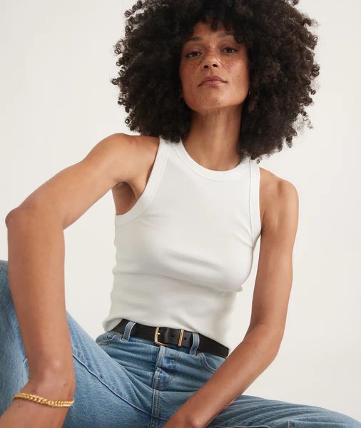 Lexi Rib Sun-In High Neck Crop Tank | Marine Layer