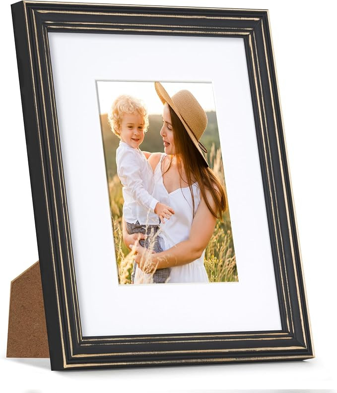 Axeman 8x10 Picture Frame | Rustic Natural Solid Wood Photo Frame | Farmhouse 8 by 10 Frame with ... | Amazon (US)