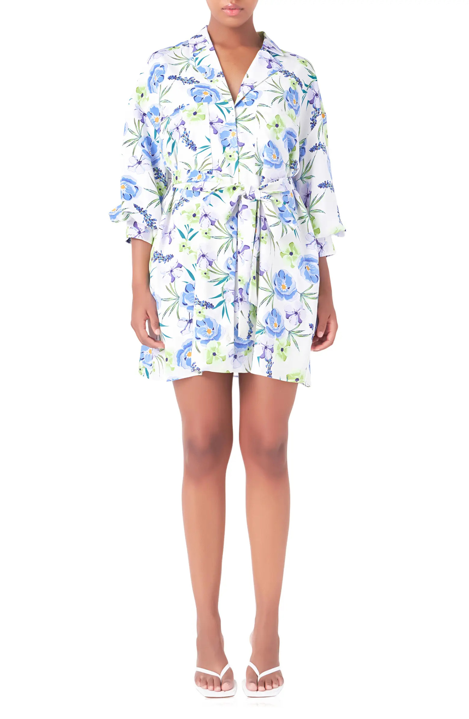 Floral Mini Shirtdress | Nordstrom