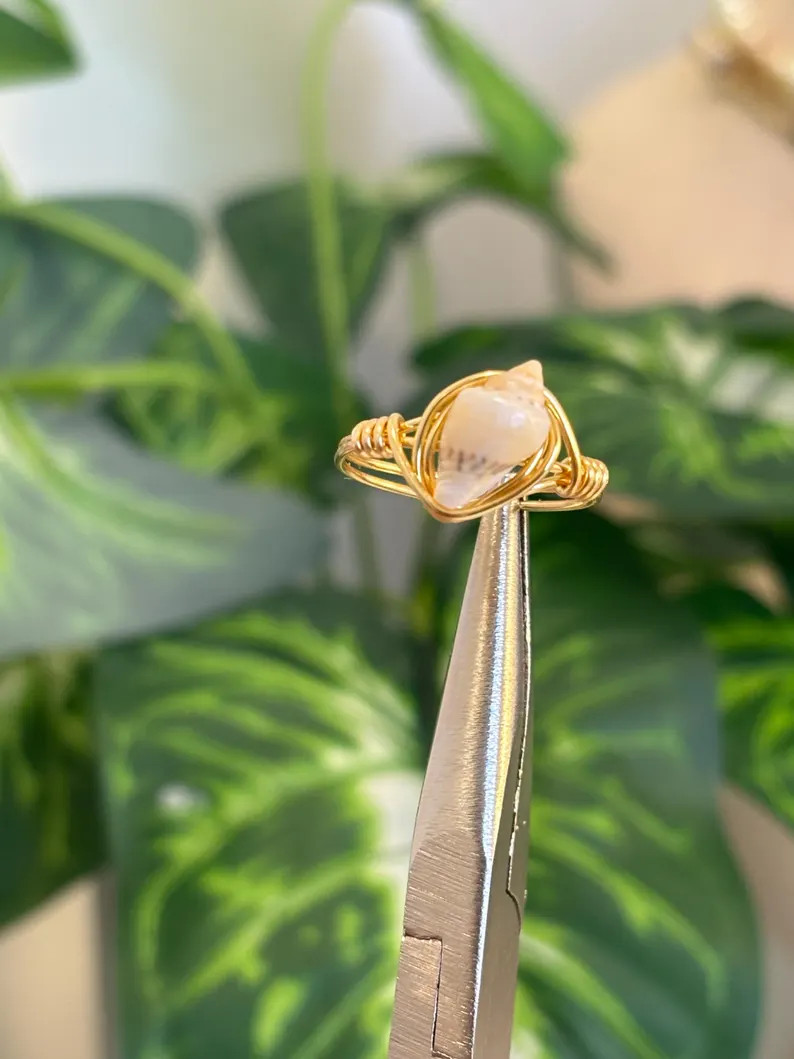 Seashell Gold Ring |handmade Wire Ring |beach & Summer Rings - Etsy | Etsy (US)