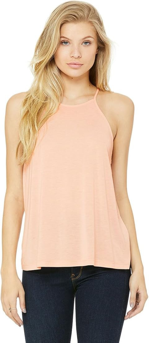 Bella + Canvas - Women's Flowy High-Neck Tank - 8809 | Amazon (US)