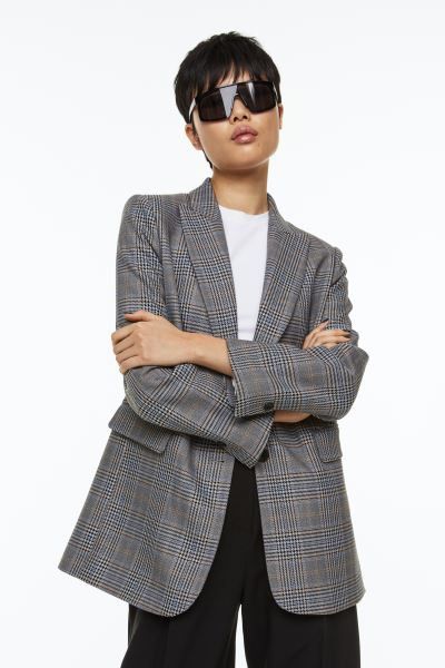 Single-breasted Blazer | Grey Blazer Outfit | Work Wear Style | Work Outfit Winter | HM Outfit | H&M (US + CA)