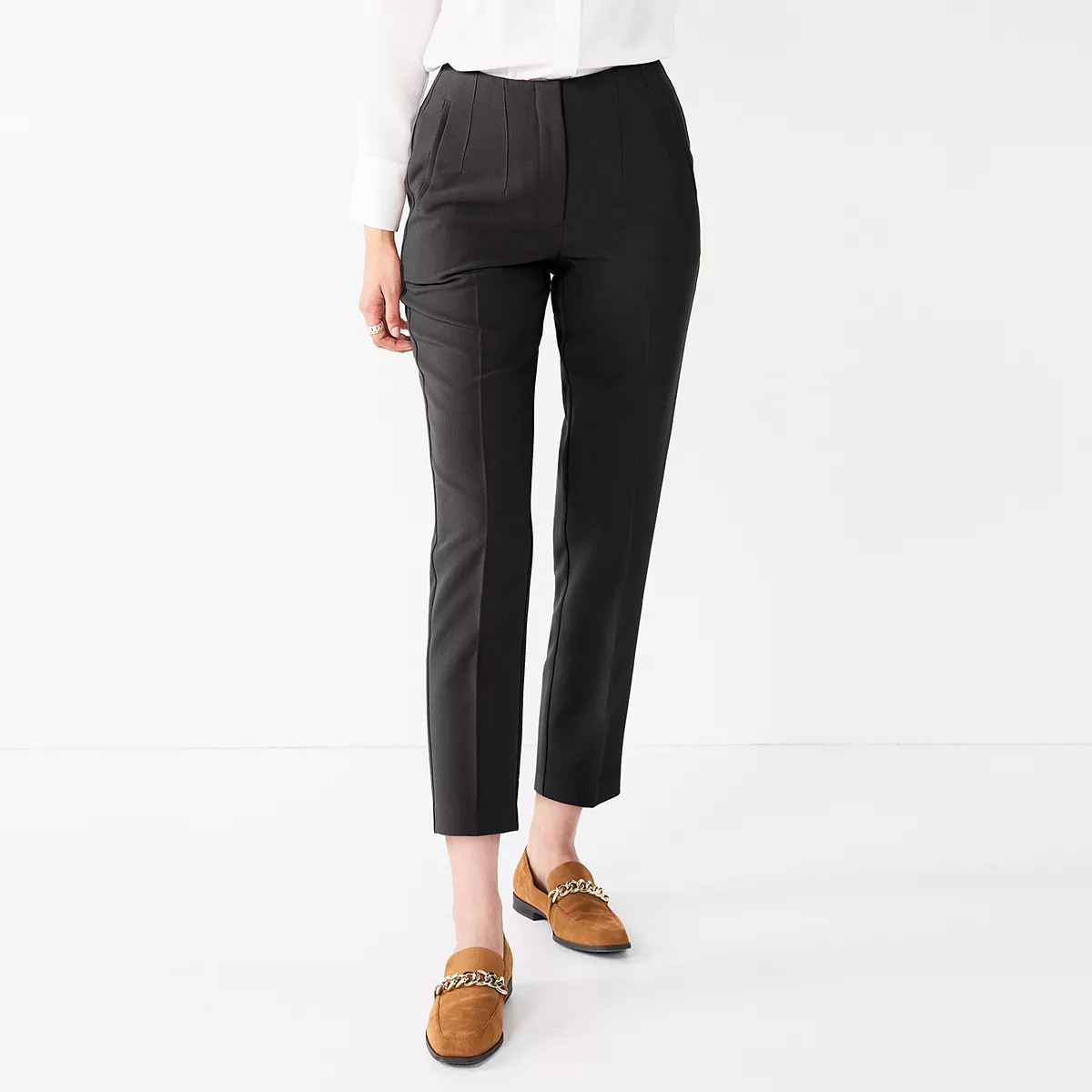 Petite Nine West High-Waisted Tapered Pants | Kohl's