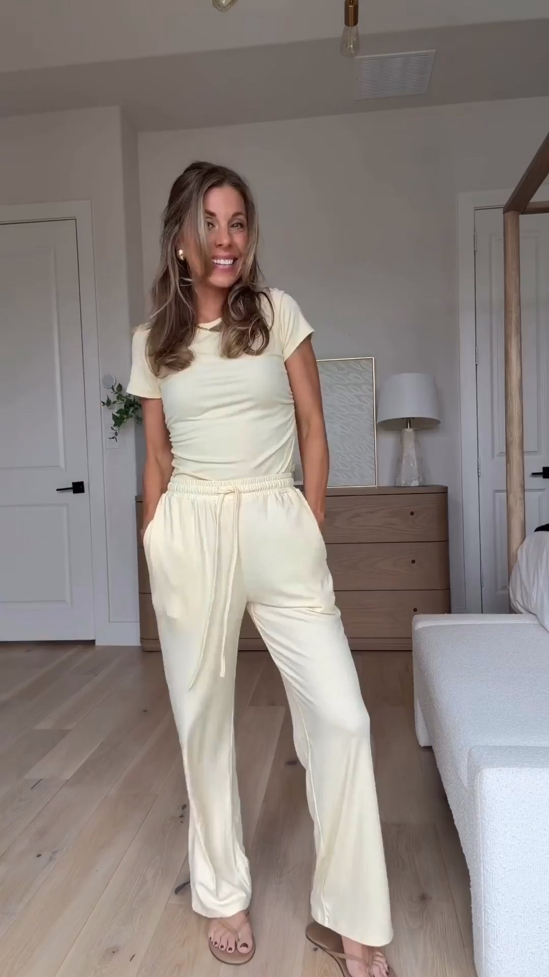 Amazon deals!

The cutest butter yellow Amazon set that I have in so many styles! The material is so soft and stretchy and I just love these matching sets for around the house and I even wear them out too! Wearing size small

#LTKootd #LTKgrwm #LTKfitnessgoals