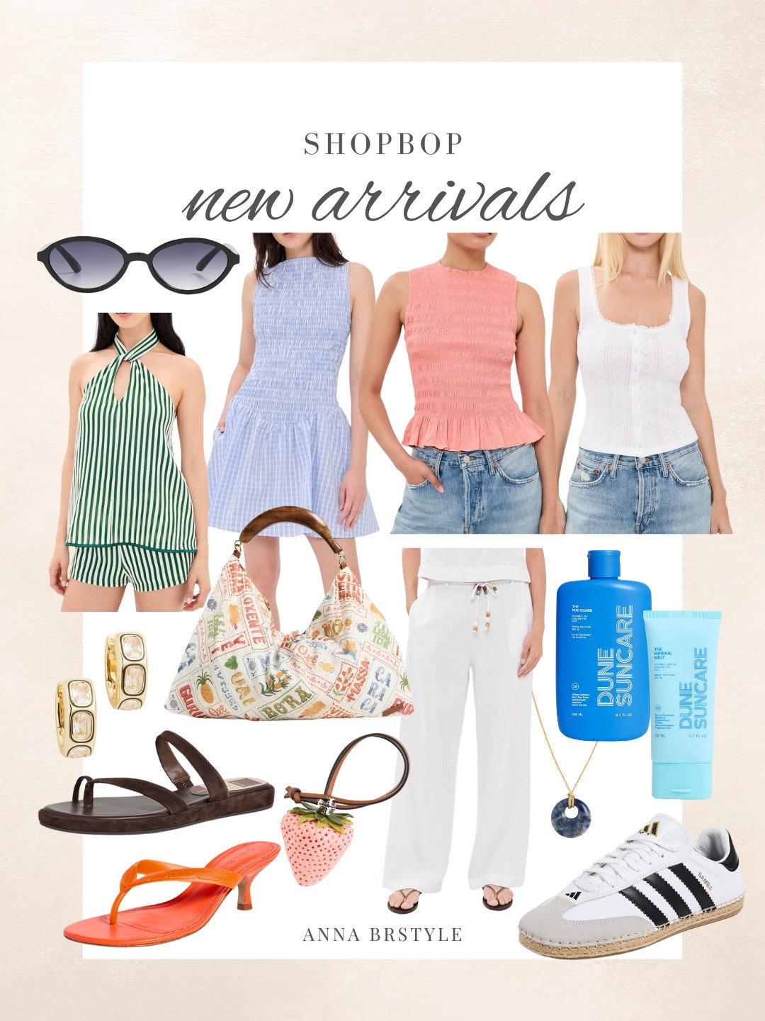 So many cute new arrivals just dropped at Shopbop and honestly... I want all of it. The dresses, the easy summer tops, the prettiest accessories, and the Adidas sneakers everyone keeps wearing. These are the kind of pieces that instantly make your summer wardrobe feel fresh without trying too hard. Linking everything before it starts selling out.

Shopbop finds, summer fashion, chic summer outfits, designer inspired style, elevated basics, summer dresses, trendy accessories, casual chic outfits, vacation style, summer sandals, everyday fashion, neutral style, annabrstyle

#LTKSeasonal #LTKBeauty #LTKootd