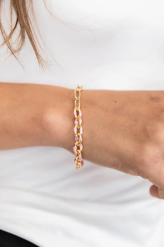 What You Do Best Gold/Pink Bracelet | Pink Lily