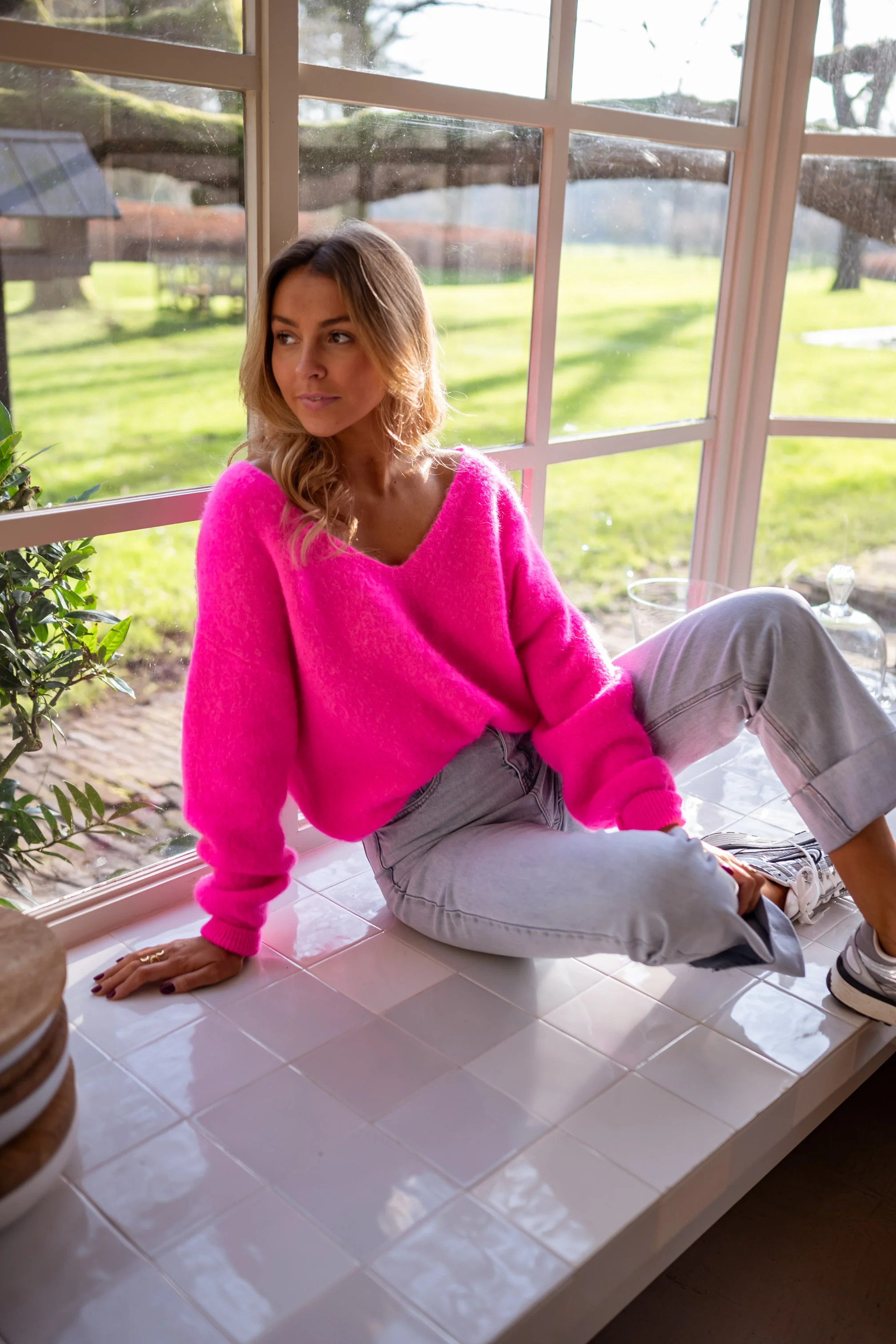 Pink Laria Sweater | Easy Clothes