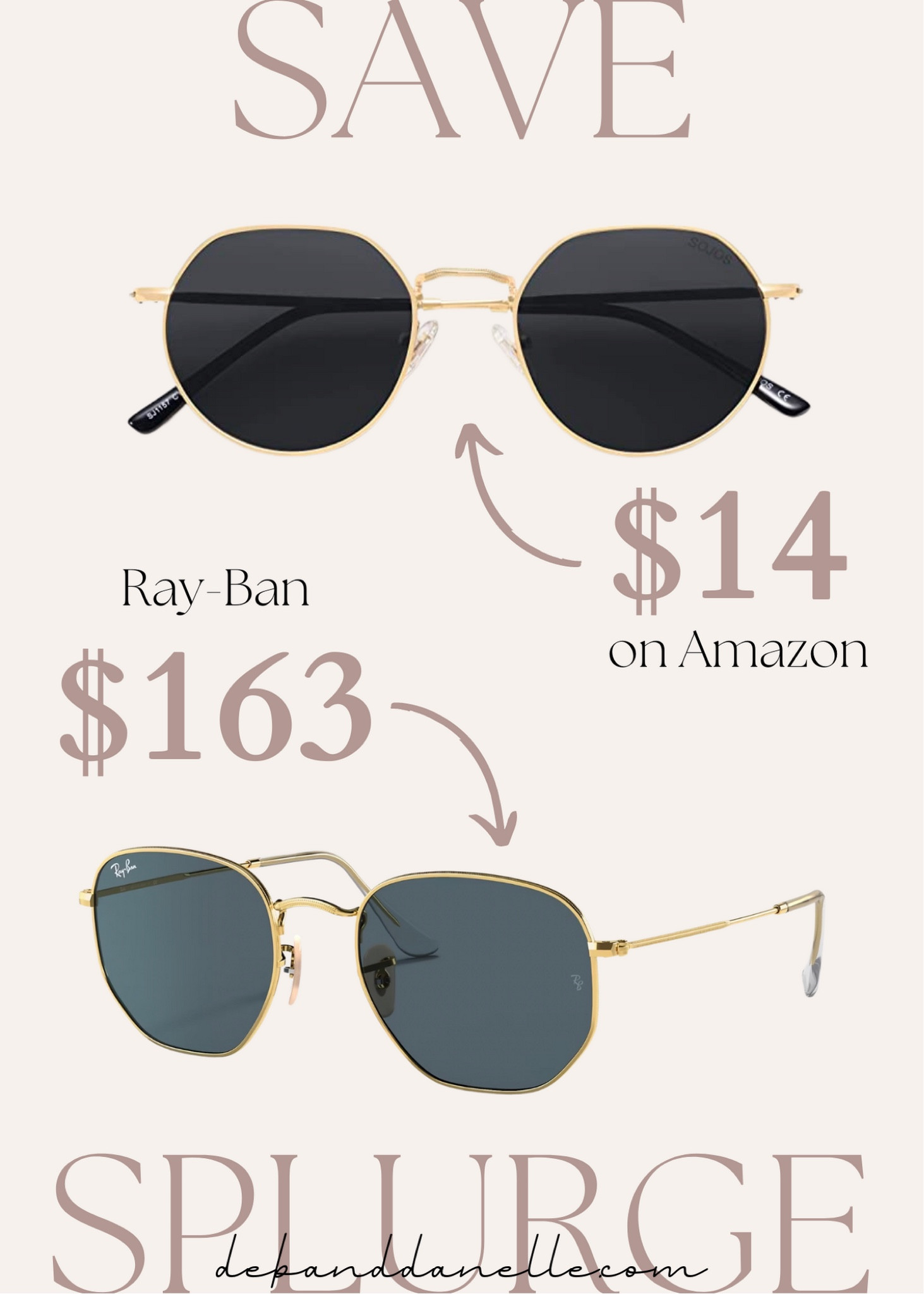 Save or splurge 🕶️ 

Save or splurge, Ray-Ban dupe, sunglasses, beach day, vacation, Deb and Danelle 

#LTKtravel #LTKGiftGuide #LTKsalealert