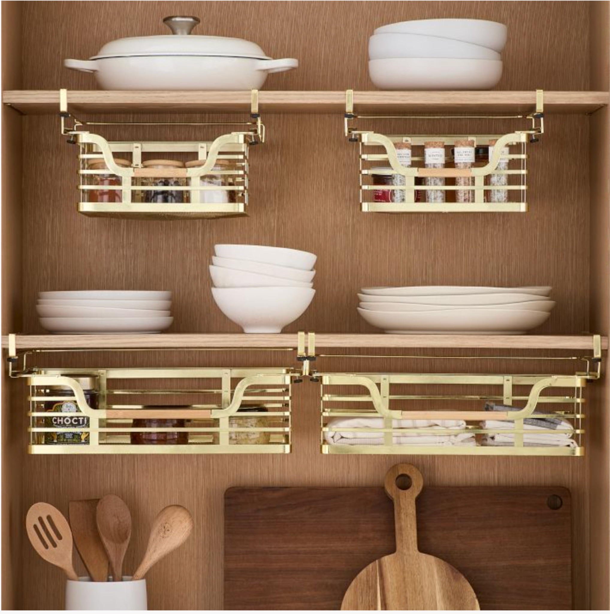 Kitchen organization with stylish gold baskets from West Elm

#LTKhome