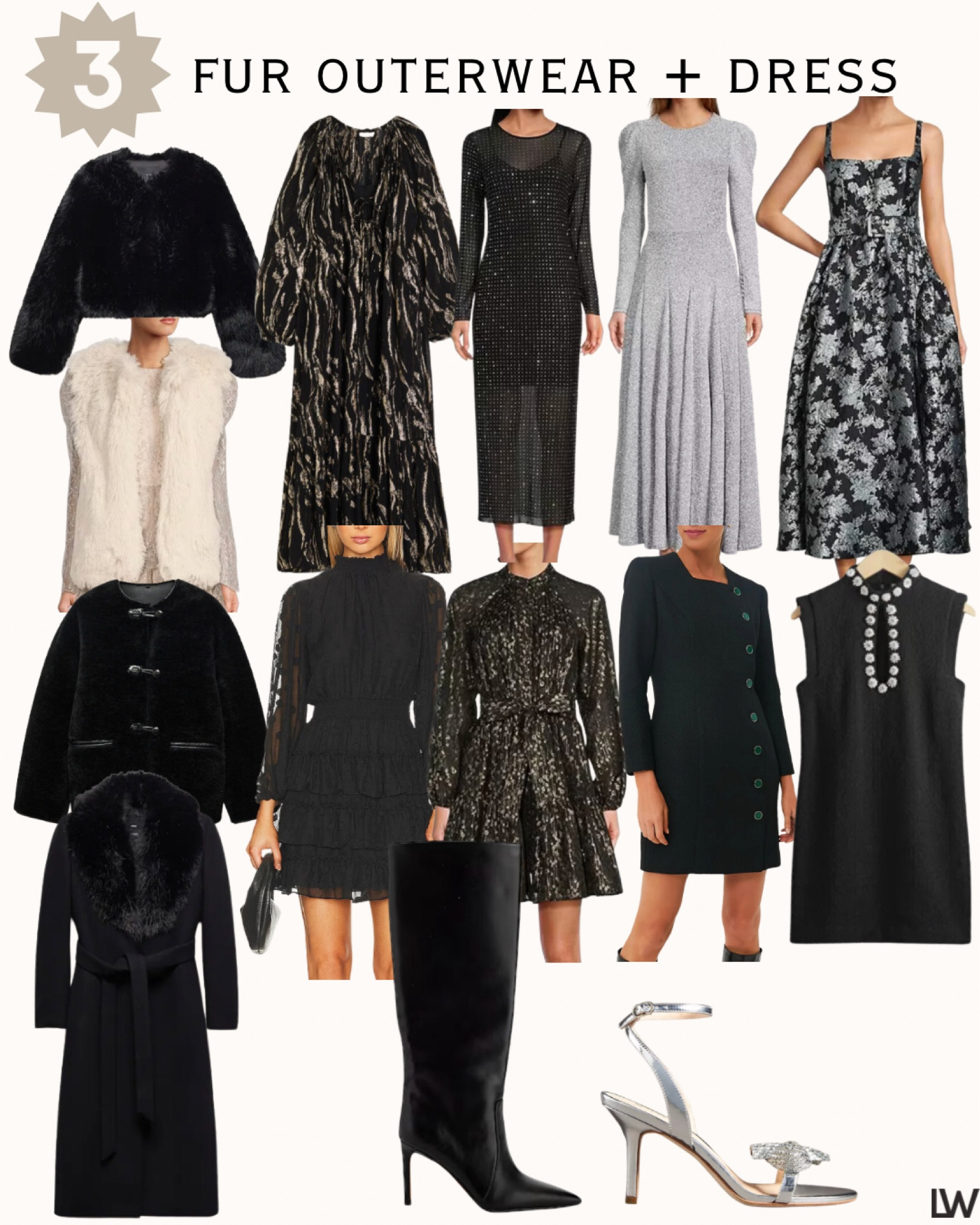 Holiday Uniform Ideas 🎄 fur outerwear + festive dress…. Forever a classic look! Add a tight for the chilly nights too:) 

#LTKHoliday #LTKparties #LTKstyletip