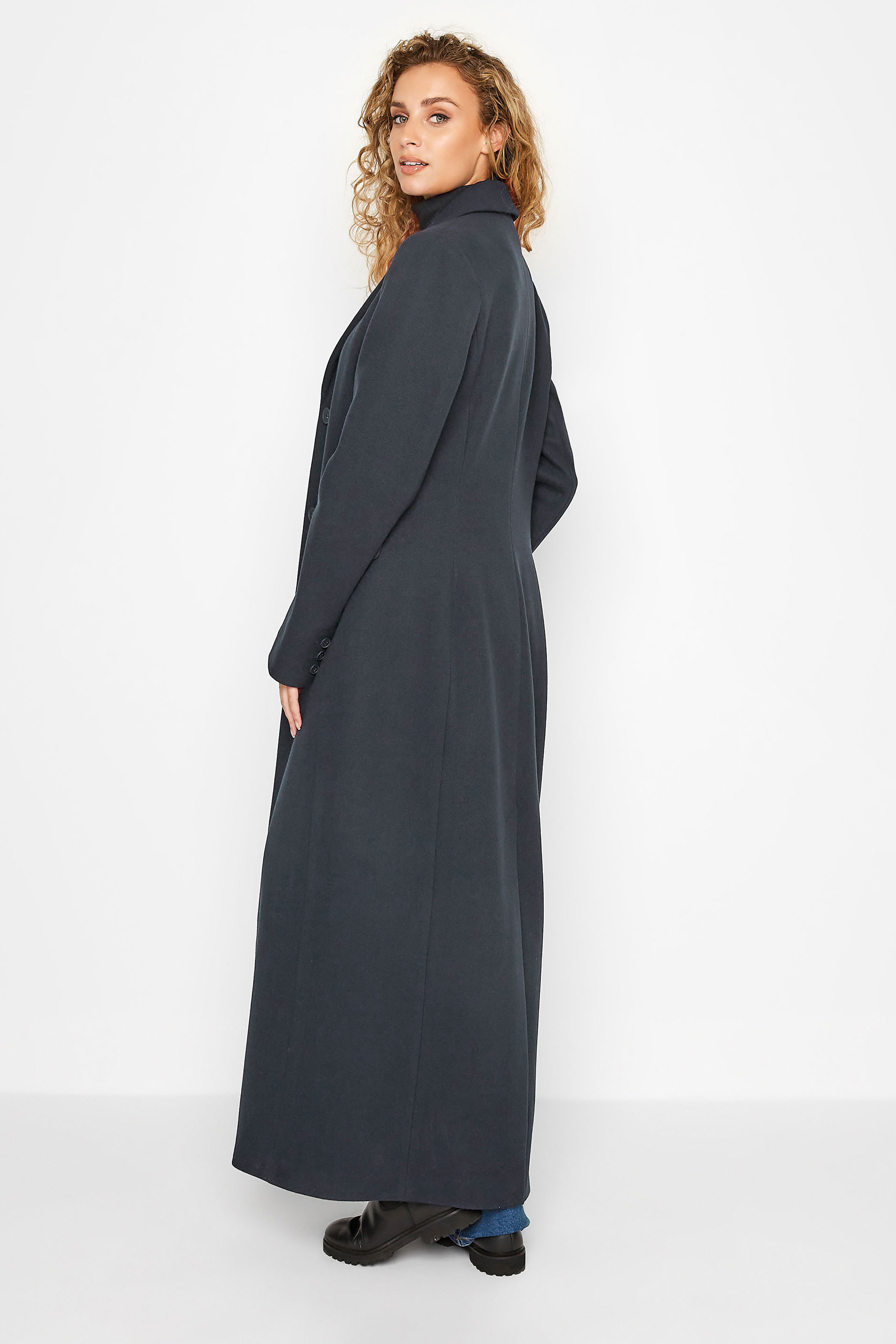 LTS Navy Blue Long Formal Coat | Long Tall Sally
