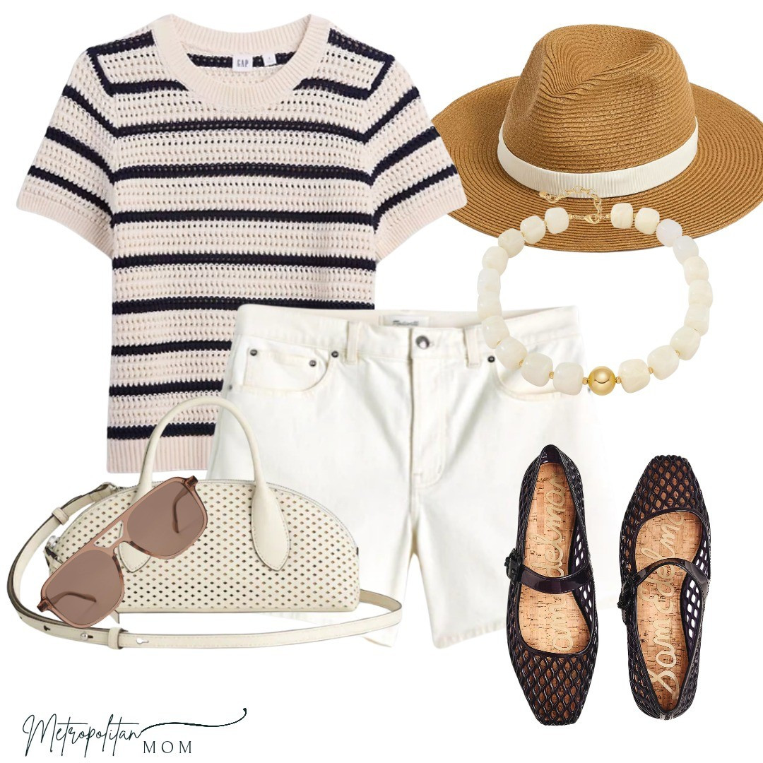 Because it’s already getting hot ☀️Swapped the jeans for shorts, kept the soft cream + navy tones, and added easy accessories to keep it feeling light, feminine, and fresh.An everyday outfit that works for Easter too—especially in this heat.Everything linked on LTK.

#LTKOver40 #LTKootd