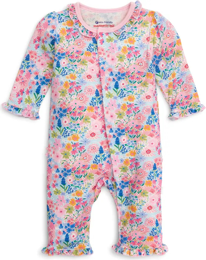 Magnetic Me Lily Floral Ruffle Magnetic Romper | Nordstrom | Nordstrom