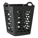 Mainstays Flexible Square Laundry Hamper, Black Plastic | Walmart (US)