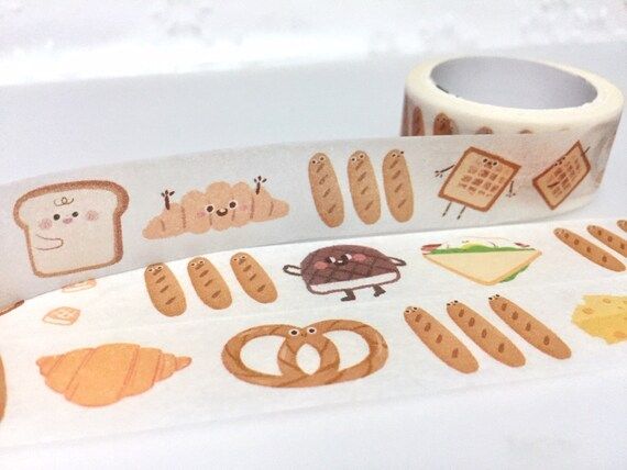 Cute Bread Washi Tape 5M X 1.8cm Baking Journal French Bread - Etsy | Etsy (US)