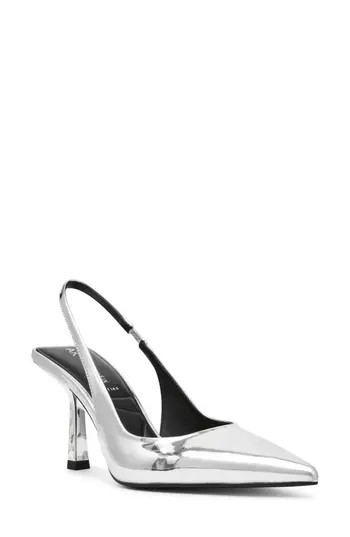 Anne Klein Indianna Slingback Pump in Metallic at Nordstrom Rack, Size 7.5 | Nordstrom Rack