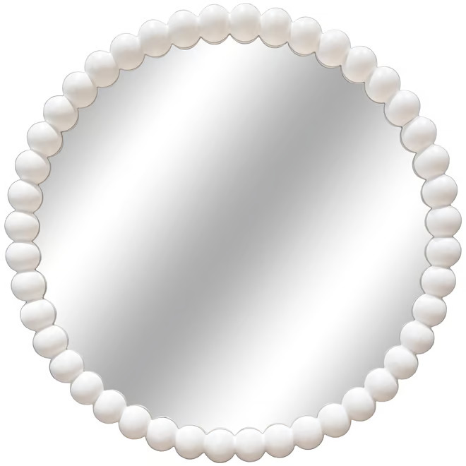 Justice 26" Round Beaded Wall Mirror, White - Walmart.com | Walmart (US)