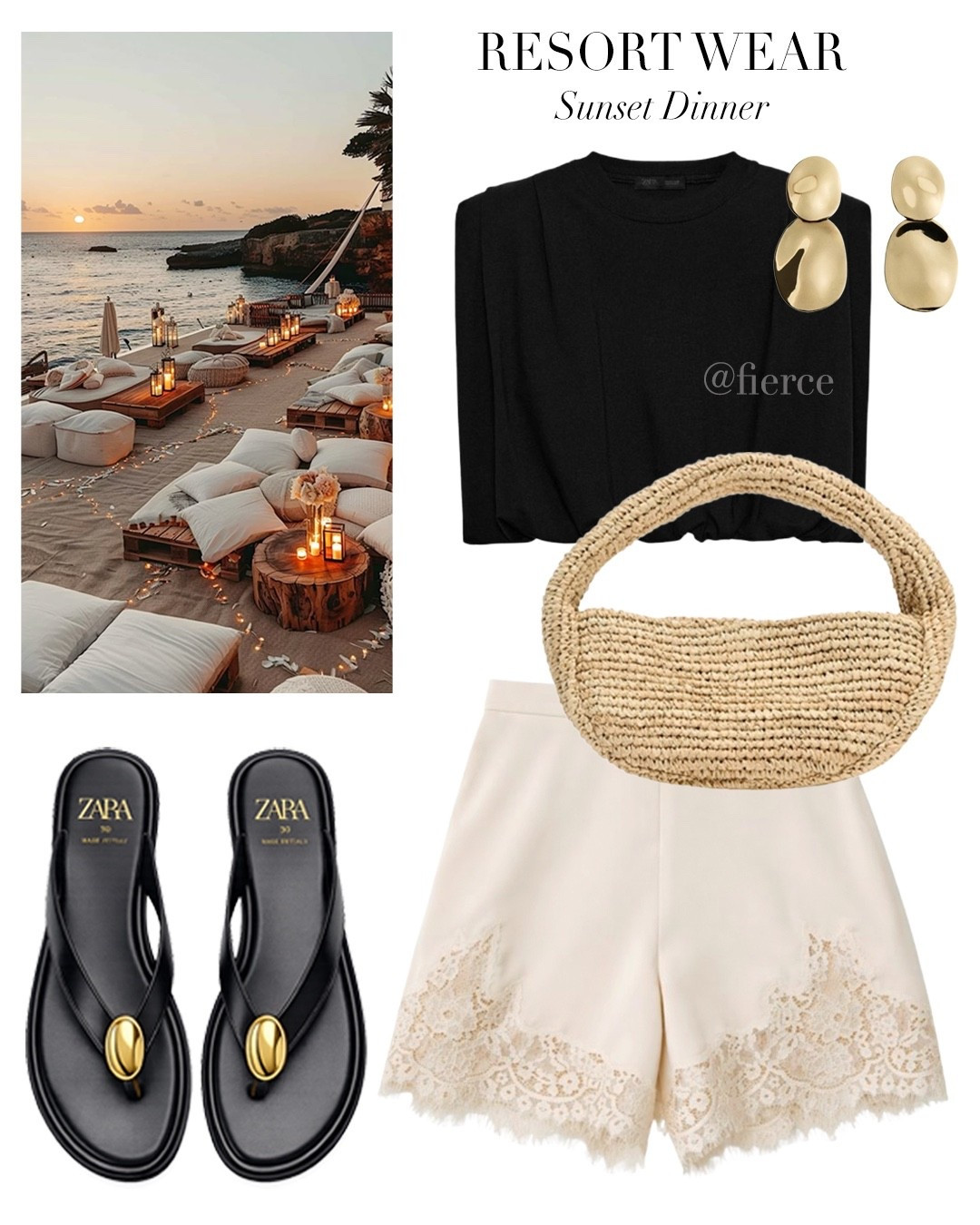 Cropped cloud top mini raffia bag satin lace shorts gold detail black thong sandals casual chic resort wear dinner evening

#LTKuk #LTKsummer #LTKtravel