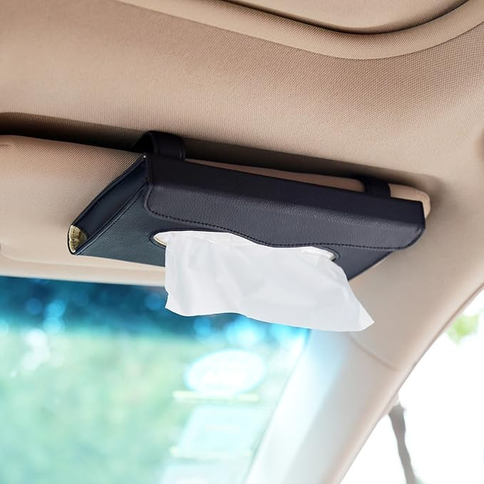 Car Tissue Holder, Sun Visor Napkin Holder, Car Visor Tissue Holder, PU Leather backseat tissue c... | Amazon (US)