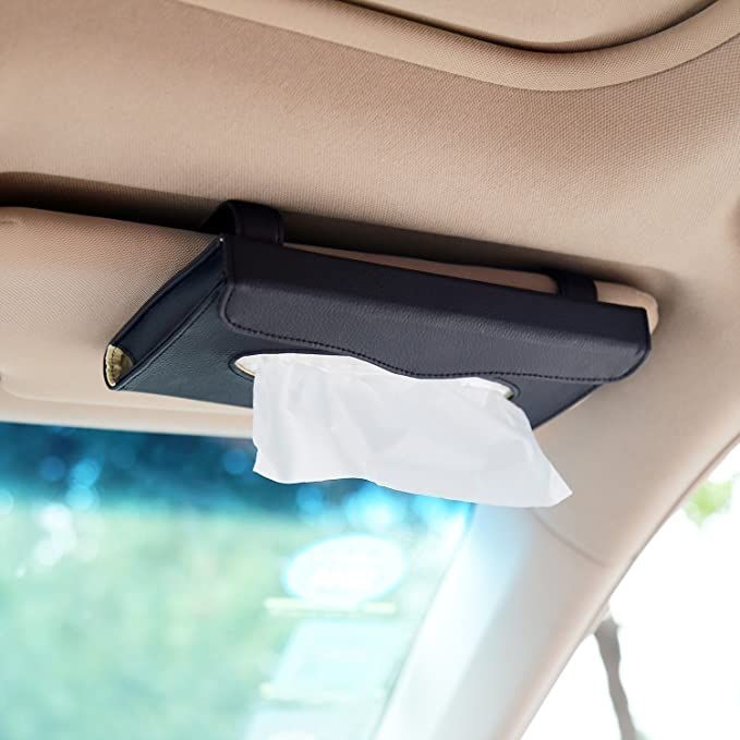 Car Tissue Holder, Sun Visor Napkin Holder, Car Visor Tissue Holder, PU Leather backseat tissue c... | Amazon (US)