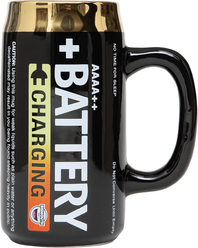 BigMouth Inc Super Charged Funny Coffee Mug, Battery Shaped Cup, Funny Gifts for Coffee Lovers, L... | Amazon (US)
