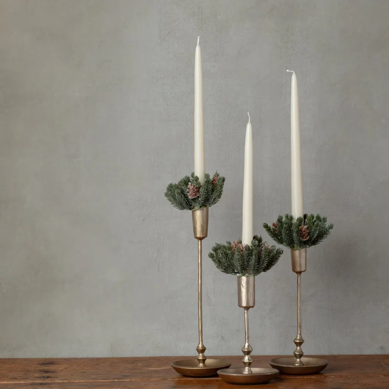 Iced Pine Candle Ring | Purple Rose Home