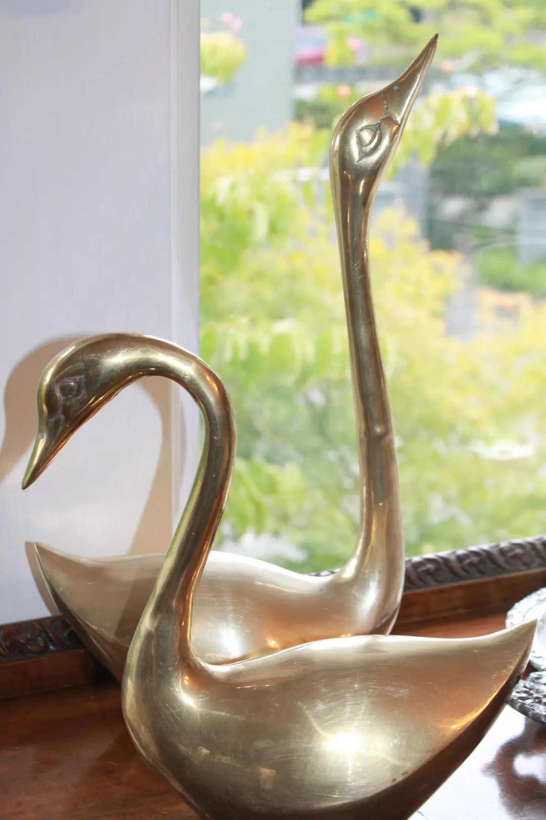 Vintage Brass Swan Figurines – Pair of Korean Made Mid Century Modern Swan Sculptures, Home Dec... | Etsy (US)