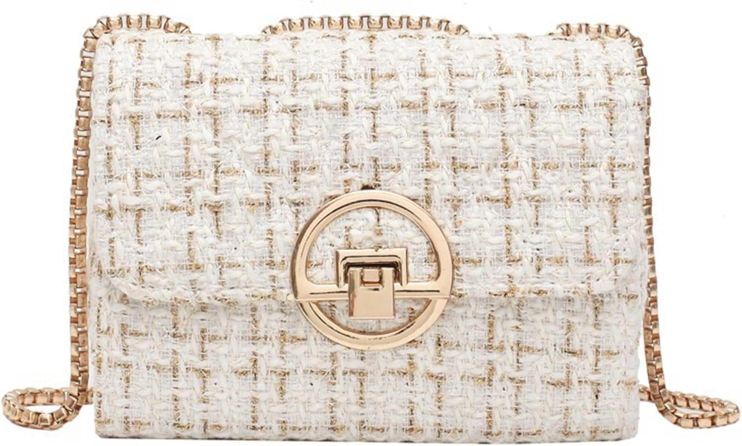 Vaeltaja Women Tweed Pearl Purses and Handbags Ladies Fashion Top Handle Chain Satchel Shoulder B... | Amazon (US)