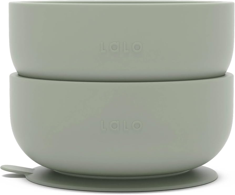 Lalo Suction Bowls - 2 Pack, 100% Silicone Non-Toxic BPA-Free Baby Bowls with Suction Base To Pre... | Amazon (US)