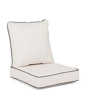 Made In Usa Outdoor Deep Seat Contrast Cord Cushions Set | TJ Maxx