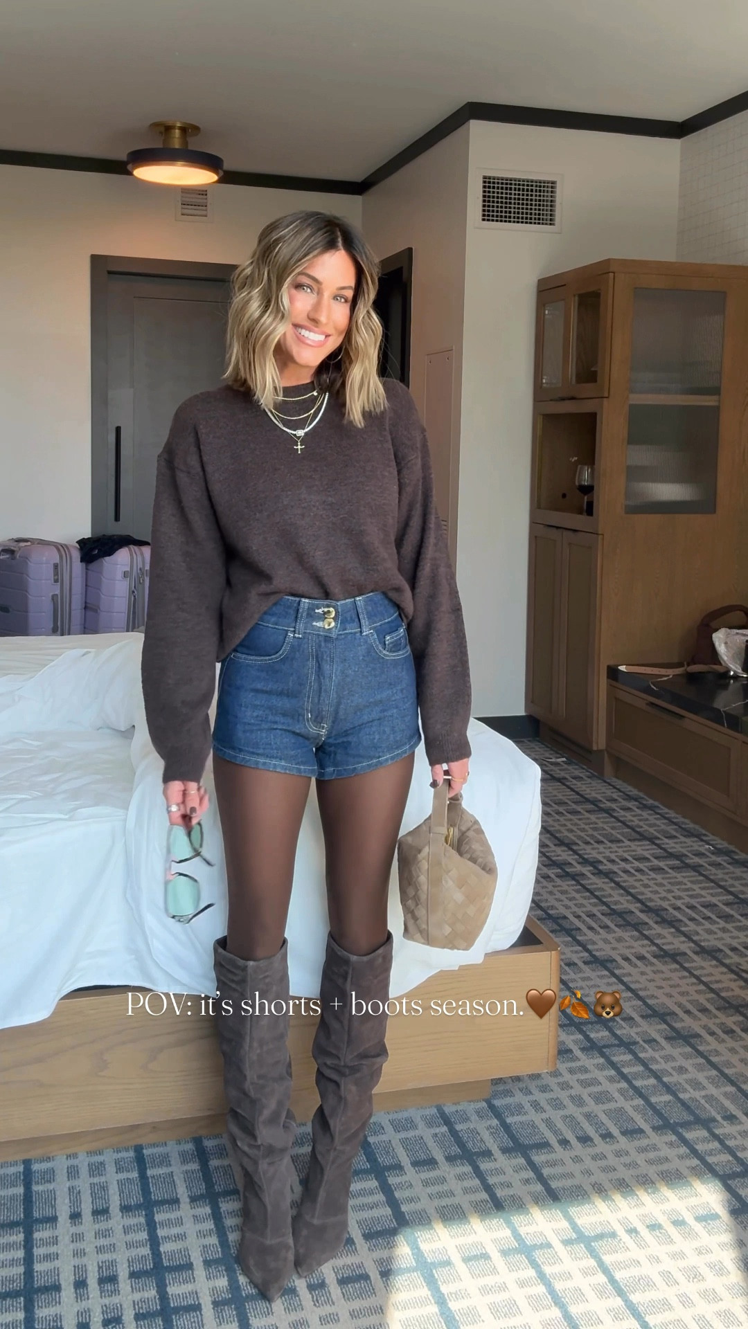 Maybe it’s just me, but shorts + boots always feels like the cutest fall love story. 🍂🤎 These shorts might be giving a little vibe, but here’s your sweet reminder to pull out your favorite shorts + boots combo this fall. No need for new—just the pairs you already love most! 

#LTKStyleTip #LTKShoeCrush #LTKParties