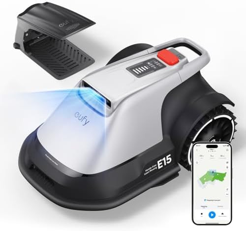 eufy Robot Lawn Mower E15, Auto Mapping,Pure Vision Navigation, Wire Free RTK Free, Multi-Zone Ma... | Amazon (US)