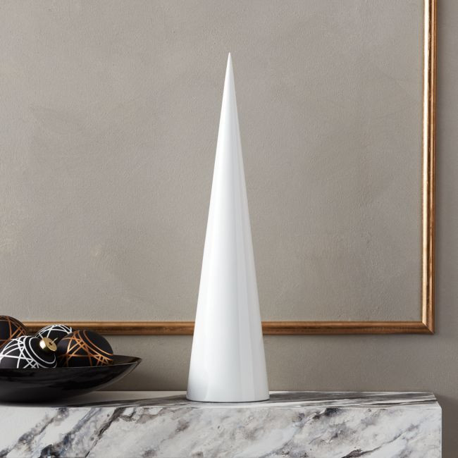 Surrey Medium White Lacquer Tree | CB2