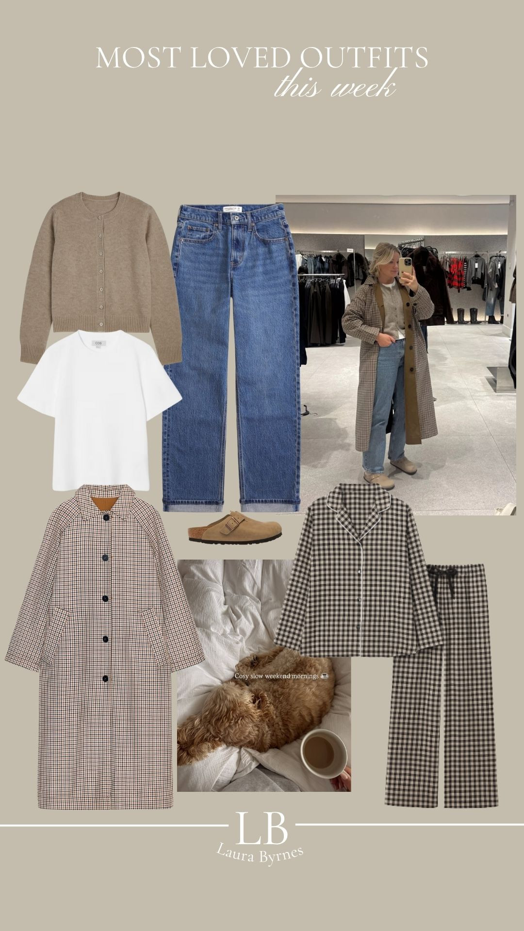 Weekly Outfits 🤎 

Autumn Style, Autumn Outfits, Jeans, Blue Jeans, Knitwear, Flannel Pyjamas, Reversible Trench Coat, Birkenstocks, T-Shirt 
 

#LTKwinter #LTKuk #LTKautumn