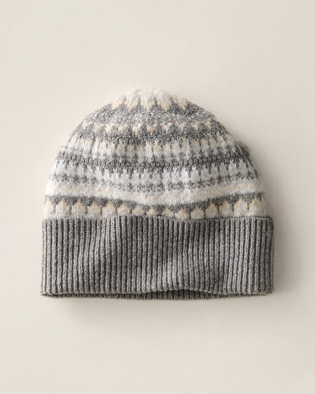 Organic Cotton Blend Nostalgic Fair Isle Beanie | Talbots