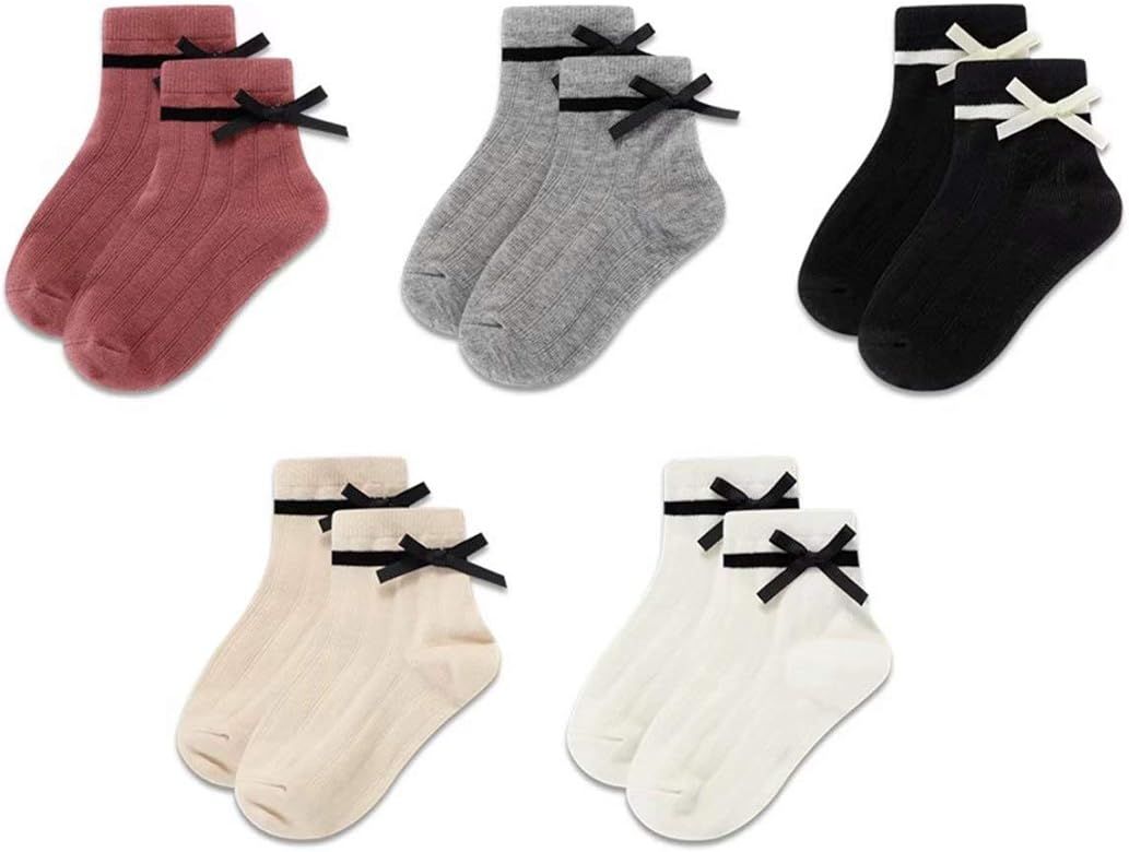 Gwenvenni Girls Socks Big Little Kids Cotton Ankle Sock Low Cut Toddler | Amazon (US)
