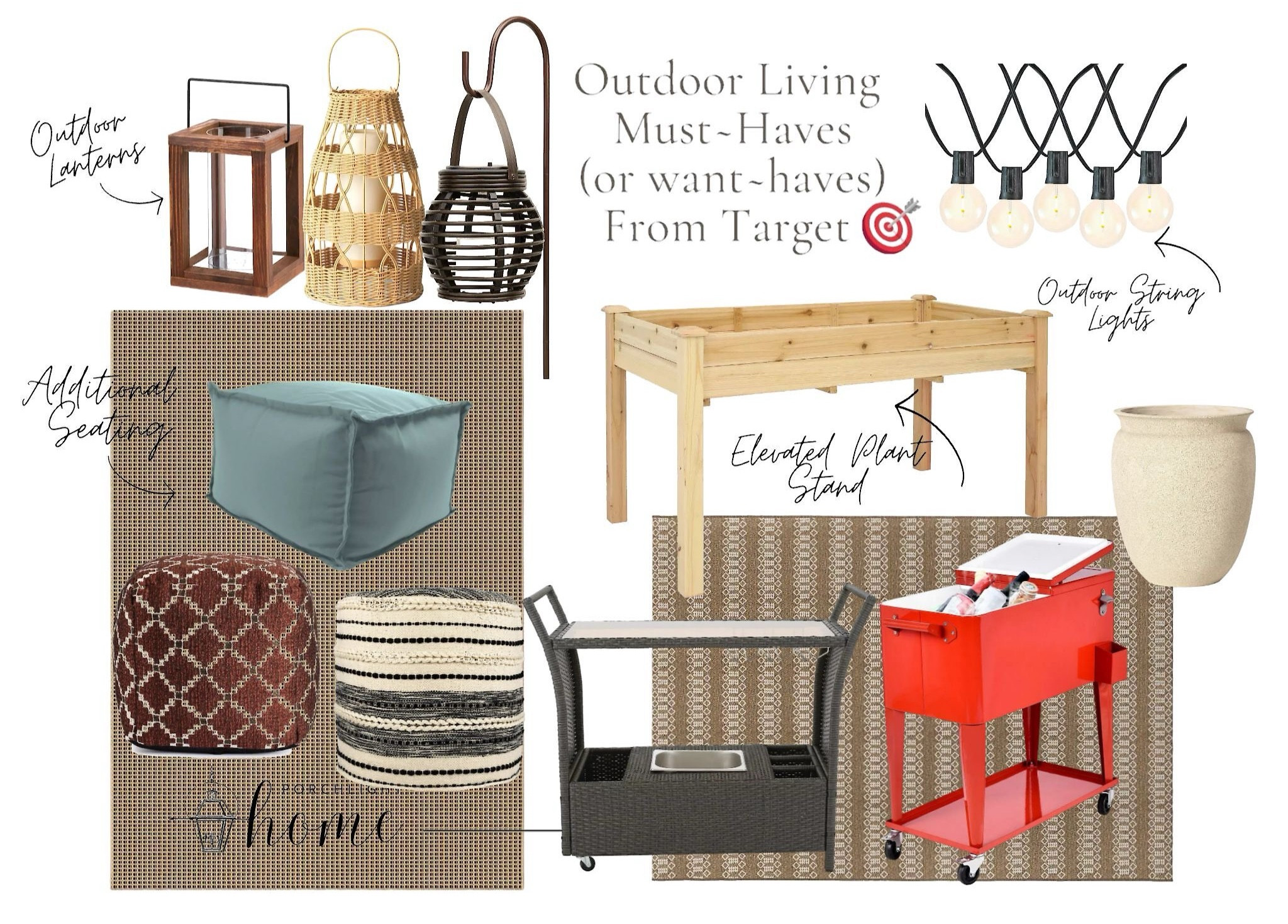 Target outdoor living Must-Haves (or want-haves) 😉 🎯 Target, outdoor living, outside decor, patio, deck, outdoor seating, outdoor lighting, lanterns, outdoor rug, beverage cooler, planter 

#LTKSeasonal #LTKhome #LTKstyletip