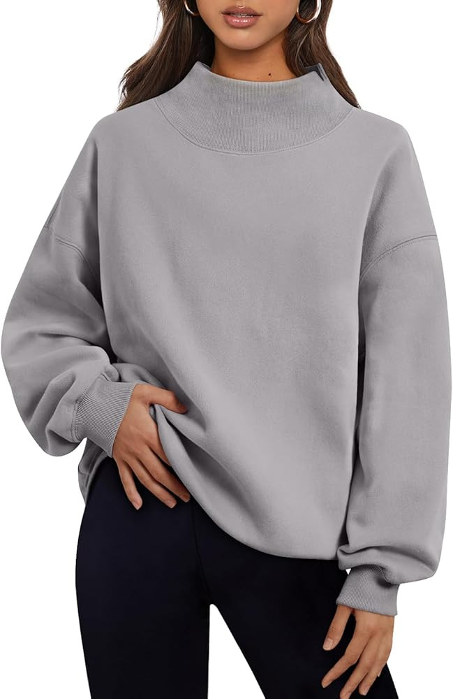 Trendy Queen Womens Oversized Sweatshirts Turtleneck Pullover Long Sleeve Hoodies Tops Fall Fashi... | Amazon (US)