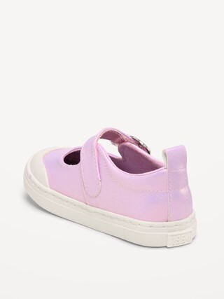Shiny Faux-Leather Mary Jane Sneakers for Toddler Girls | Old Navy (US)