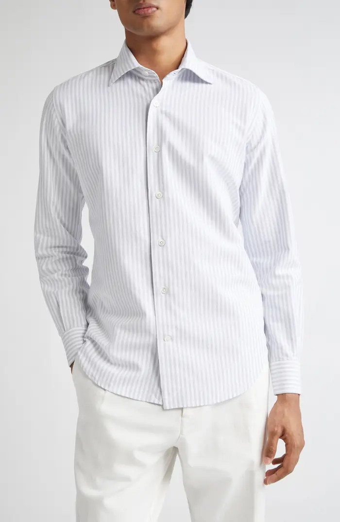Stripe Brushed Oxford Button-Up Shirt | Nordstrom