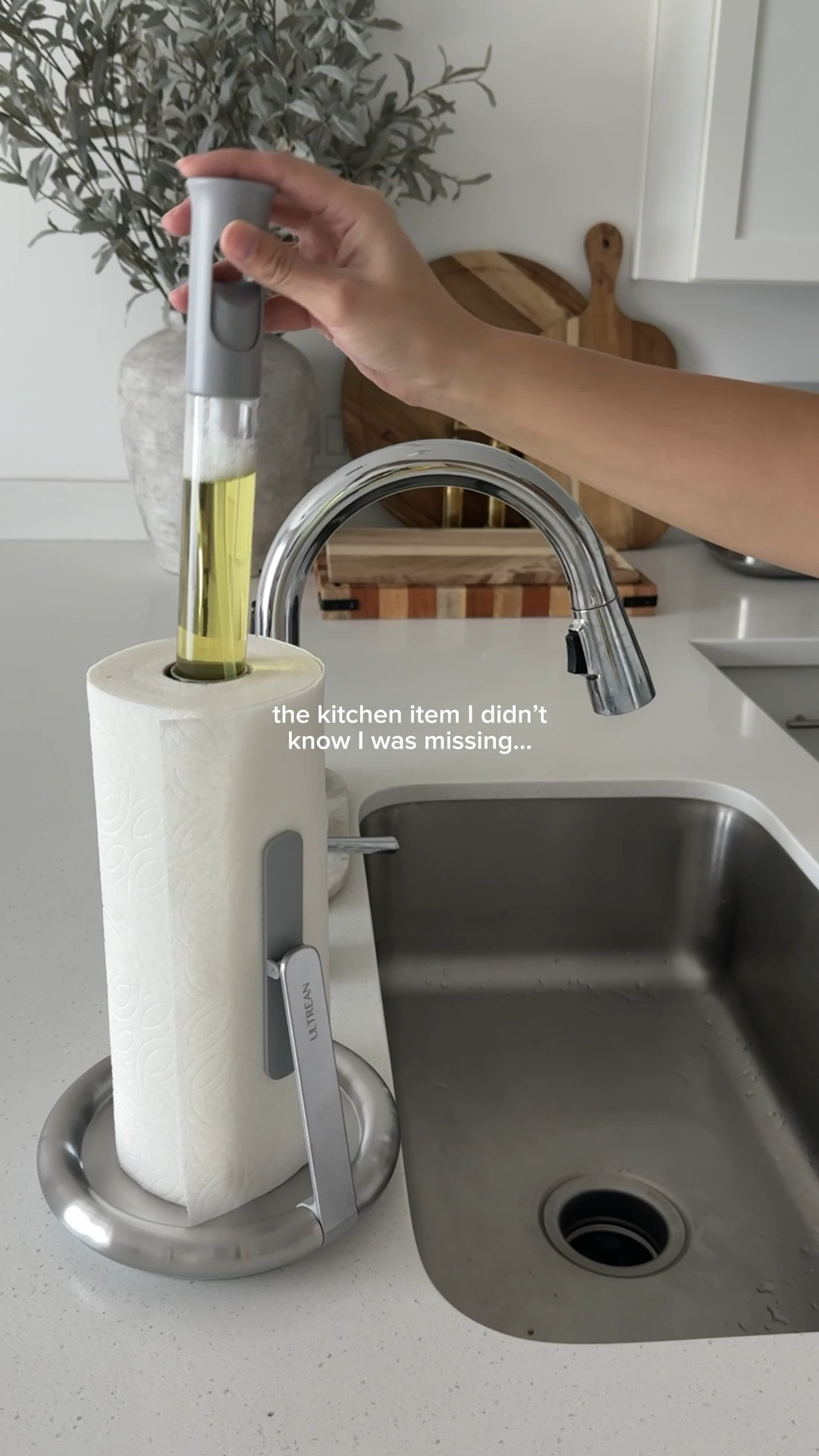 Such a simple change but such a big difference in my everyday!! Weighted paper towel holder with cleaning spray!

#LTKdayinmylife #LTKHome