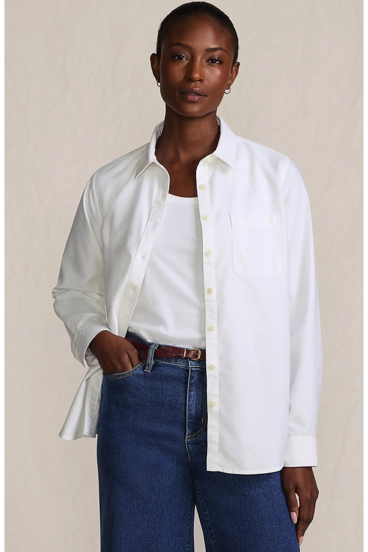 Lands' End Oxford Shirt (Women) | Nordstrom | Nordstrom